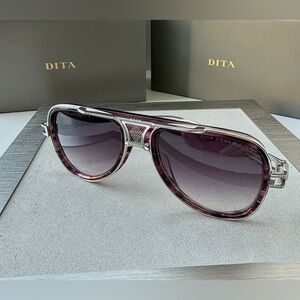 DITA GRAND DECADE  Purple Swirl Silver Gradient Sunglasses